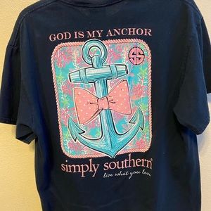 Simply Southern navy anchor shirt.